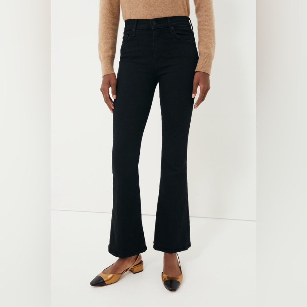 MOTHER Black Flare Jeans